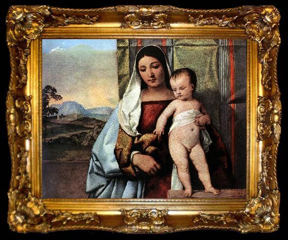 framed  TIZIANO Vecellio Gipsy Madonna r, ta009-2